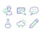 Share, Smile and Snow weather icons set. Chemistry lab, Search photo and Pencil signs. Vector