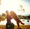 They share an unbreakable bond. Full length shot of a handsome young man and his dog spending the day by a lake in the