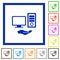 Shared computer flat framed icons