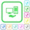 Shared computer vivid colored flat icons