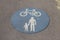 Shared cycle and pedestrian path sign