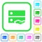 Shared drive vivid colored flat icons