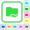 Shared folder vivid colored flat icons