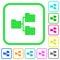 Shared folders vivid colored flat icons icons