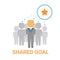 Shared Goal Businesspeople Team Cooperation Icon Business Banner