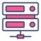 shared server Icon. User interface Vector Illustration, As a Simple Vector Sign and Trendy Symbol in Line Art Style, for Design