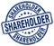 Shareholder blue grunge stamp