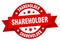 shareholder round ribbon isolated label. shareholder sign.