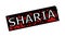 SHARIA Red and Black Rectangle Corroded Badge
