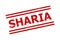 SHARIA Red Corroded Watermark with Double Lines