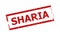 SHARIA Red Rectangle Frame Grunge Badge