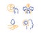 Sharing economy, Water care and Bitcoin pay icons set. Writer sign. Share, Aqua drop, Cryptocurrency coin. Vector