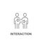 Sharing ideas in partnership collaboration. Interaction icon