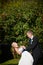 Sharing their first dance as a married couple. a bride and groom dancing on their wedding day.