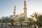 Sharjah, UAE, February 14, 2023 - Beautiful landscape mosque, a mosque of Islamic origin