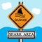 Shark area sign