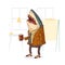 Shark of the business, vector illustration. Office employee anthropomorphic shark