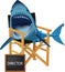 Shark on the chair armchair looks director