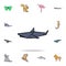 shark colored origami icon. Detailed set of origami animal in hand drawn style icons. Premium graphic design. One of the