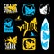 Shark dangerous emblems