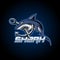 Shark esport badge logo emblem team