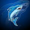 Shark esport badge logo emblem team