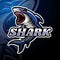 Shark esport logo mascot design