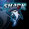 Shark esport logo mascot design