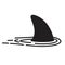 Shark fin icon logo dolphin character illustration symbol graphic