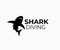 Shark, fish and diving, logo design. Animal, predator, underwater life and aquarium, vector design
