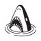 Shark fish icon logo dolphin whale character cartoon graphic symbol illustration sign