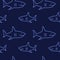 Shark fish icons pattern