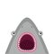 Shark head face with big open mouth and sharp teeth. Cute cartoon animal character. Baby card. Sea ocean wild animal. Sticker prin