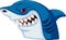 Shark head mascot cartoon