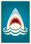 Shark jaws.Vector background illustration