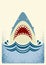 Shark jaws.Vector color illustration