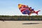 Shark kite flying on the beach. Rosolina Mare, Veneto, Italy