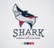 Shark logo sport extreme and business.