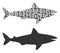 Shark Mosaic of Binary Digits