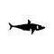 shark ocean glyph icon vector illustration