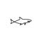 Shark one line icon. Element of animal icon. Thin line icon for website design and development, app development. Premium icon