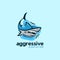 Shark Predator Silhouette Illustration Vector Logo