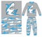 shark print pyjama set vector art
