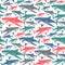 Shark seamless pattern