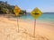 Shark sighted today signpost at ShelleyBeach