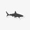 Shark sign, Shark sticker, simple vector icon