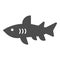 Shark solid icon, marine concept, danger predatory fish sign on white background, Shark silhouette icon in glyph style