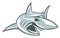 Shark Sport Logo Vector Mascot Aquatic Predator Sport Emblem Diving