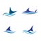 Shark symbol vector icon illustration