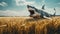 Shark In Tall Wheat Field: Hyperrealistic Matte Painting Of Epic Fantasy Scene